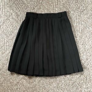 Vintage Pleated Black Mini Skirt - Size Small